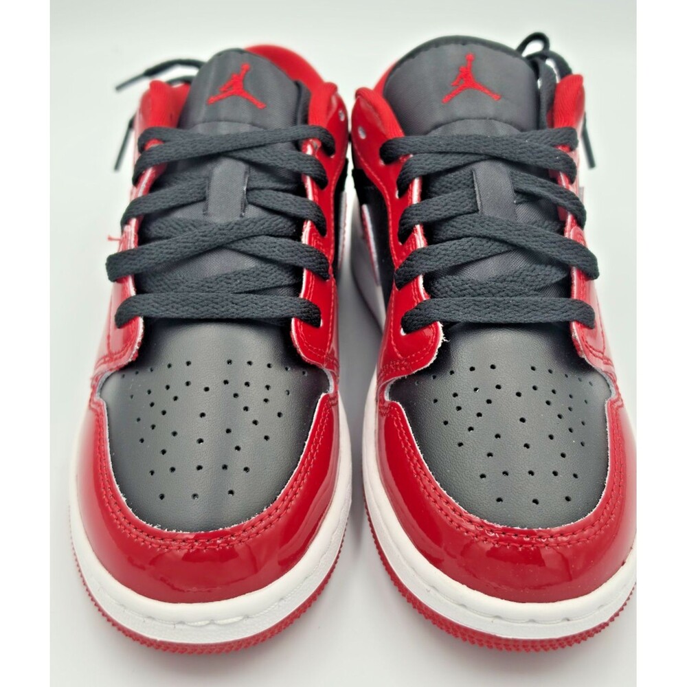 NIKE AIR JORDAN 1 LOW SE GS BLACK VARSITY RED WHITE 5Y 6W HV4396-006 NEW - Picture 2 of 7